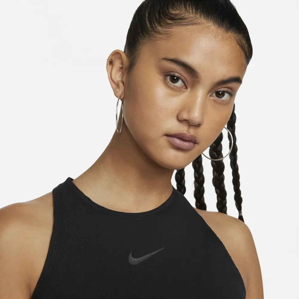 Nike Womens Nike Crop Top - Womens Black/Black Size XS