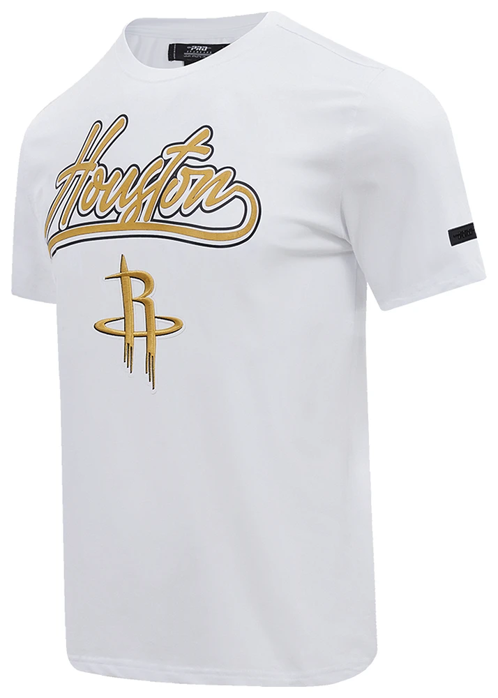 Pro Standard Mens Pro Standard Rockets Short Sleeve T-Shirt - Mens Yellow/White Size L
