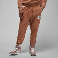 Jordan Mens Essential Statement Fleece Pants - Mineral Clay/White