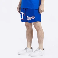 Pro Standard Mens Texas Rangers Dbl Logo Woven Short - Blue/Blue