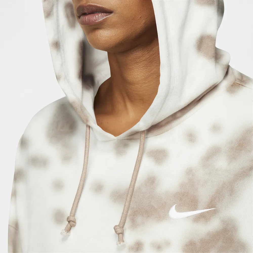 Nike Womens Plus Wash Hoodie - Tan/White