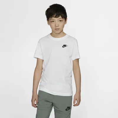 Nike Boys NSW Futura T-Shirt - Boys' Grade School White/Black