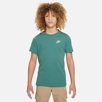 Nike Boys EMB Futura T-Shirt - Boys' Grade School Olive/White