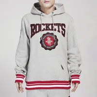 Pro Standard Mens Rockets Crest Emblem Fleece P/O Hoodie - Gray