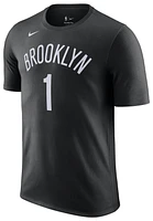 Nike Mens Miles Bridges Nets City Edition Name & Number T-Shirt - Black/White