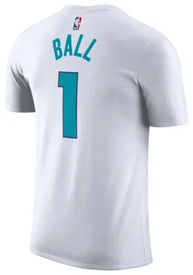 Nike Mens Gordon Hayward Nike Hornets Statement Name & Number T-Shirt - Mens Blue/White Size S