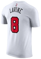 Nike Mens Zach Lavine Bulls Essential NN Short Sleeve T-Shirt - White/University Red