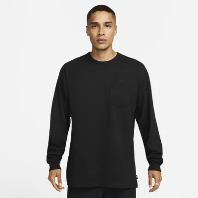 Nike Mens NSW Premium Essential L/S - Black/Black