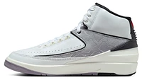 Jordan Mens Retro 2 - Basketball Shoes Black/White/Fire Red