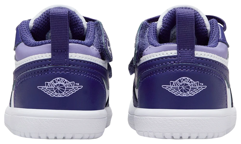 Jordan Girls AJ 1 Low - Girls' Toddler Basketball Shoes White/Purple