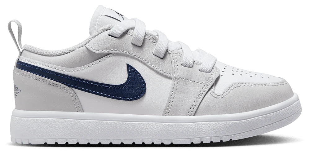Jordan Boys AJ 1 Low - Boys' Preschool Shoes White/Midnight Navy/Neutral Grey