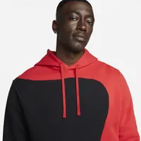 Nike Mens Nike Club Pullover Color Clash Hoodie - Mens Black/Red Size S