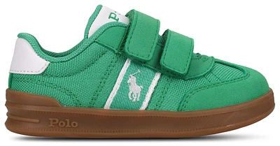 Ralph Lauren Polo Girls Ralph Lauren Polo Heritage Court III T-Toe Ez - Girls' Toddler Shoes White/White/Medium Green Size 09.0