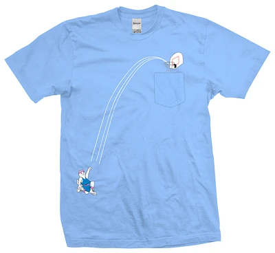 RipNDip Mens Hoops Pocket T-Shirt - Multi/Light Blue