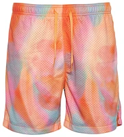 LCKR Mens Mesh Shorts - Multi/Orange