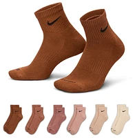 Nike Kids Everyday Plush Cushioned 6 Pack Ankle Socks - Youth Multi/Tan