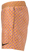Nike Smiles Check Lap 4" Shorts - Girls' Grade School