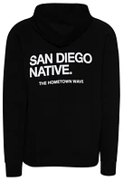 The Hometown Wave Mens Fleece Hoodie - Black/White