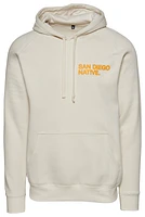 The Hometown Wave Mens Fleece Hoodie - Beige/Yellow