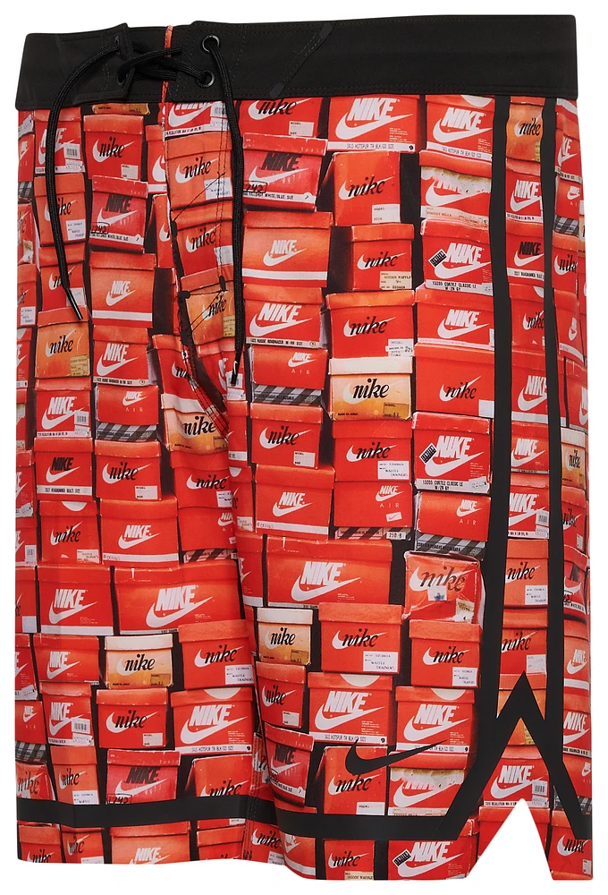 Nike Mens Stacked Fadeaway 9" Boardshorts - Orange/Black