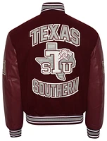 Campus Remix Mens Texas Southern University Varsity Jacket - Maroon/Maroon