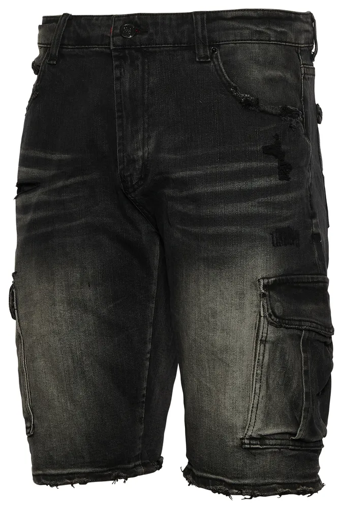 Smugglers Moon Mens Smugglers Moon Denim Shorts - Mens Black/Black Size 28