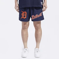 Pro Standard Mens Detroit Tigers Dbl Logo Woven Short - Navy/Navy