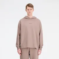 New Balance Mens Linear Pullover Hoodie - Mushroom