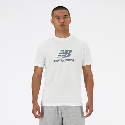 New Balance Mens Sport Essentials Logo T-Shirt - White/Black