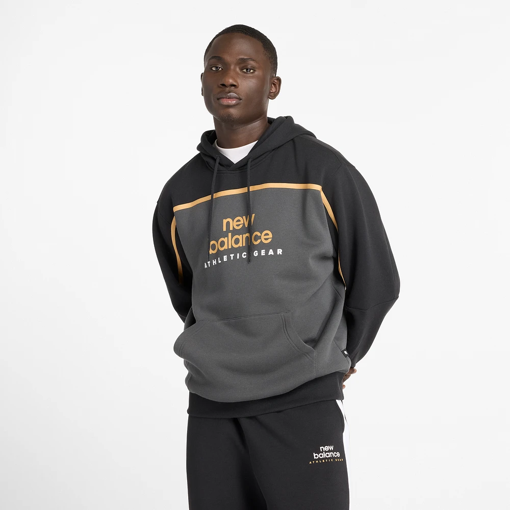 New Balance Mens Footlocker 50th Collab Fleece Pullover Hoodie - Black/Gold