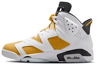 Jordan Mens Jordan Retro 6 - Mens Basketball Shoes White/Yellow Ochre/Black Size 10.5