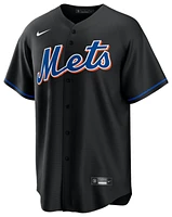 Nike Mens Francisco Lindor Mets 2022 Replica Player Jersey - Black/Black