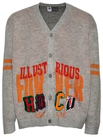 For The Fan Mens Illustrated HBCU Cardigan - Gray/Multi