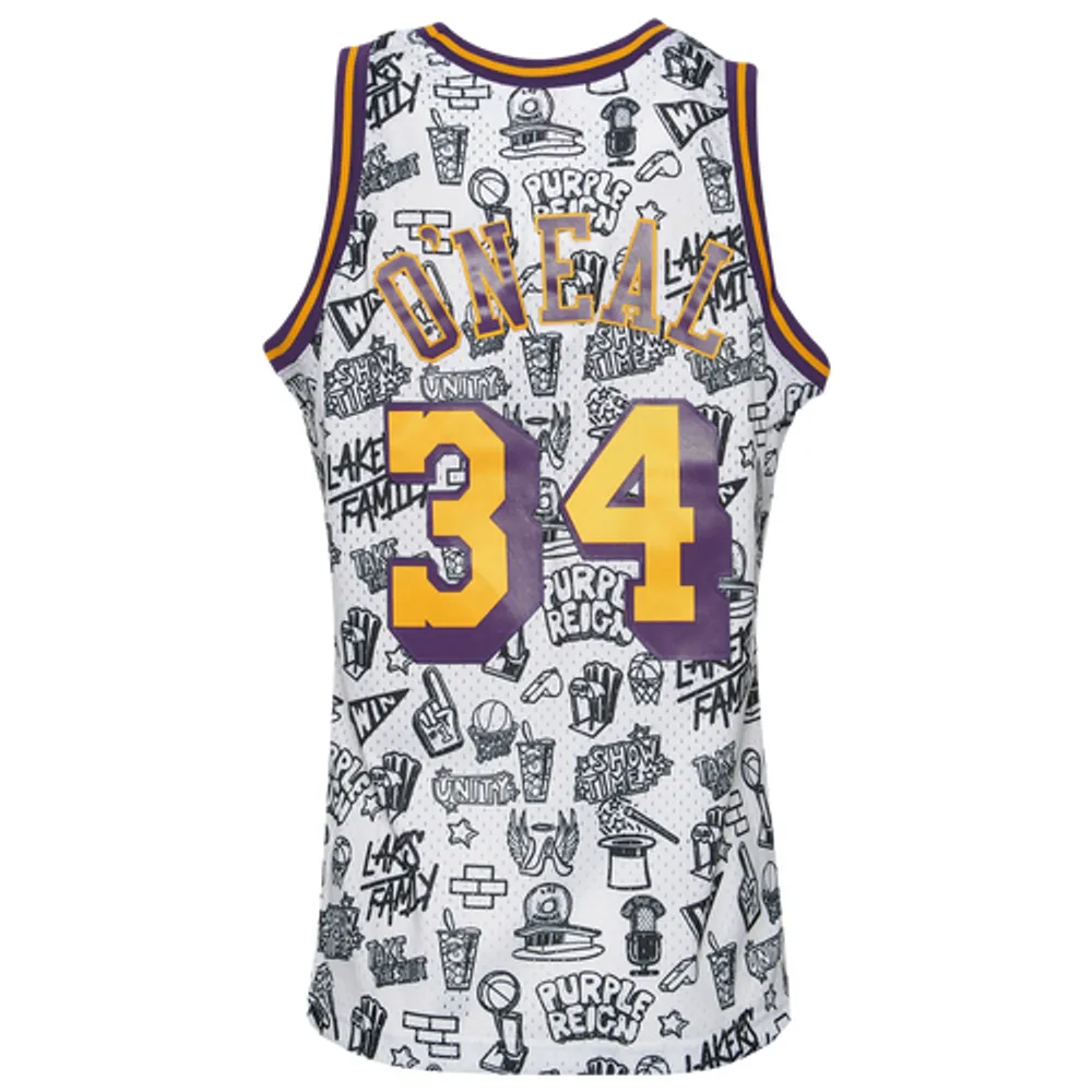 Mitchell & Ness Mens Lakers CNY Jersey - Purple/Gold Size L