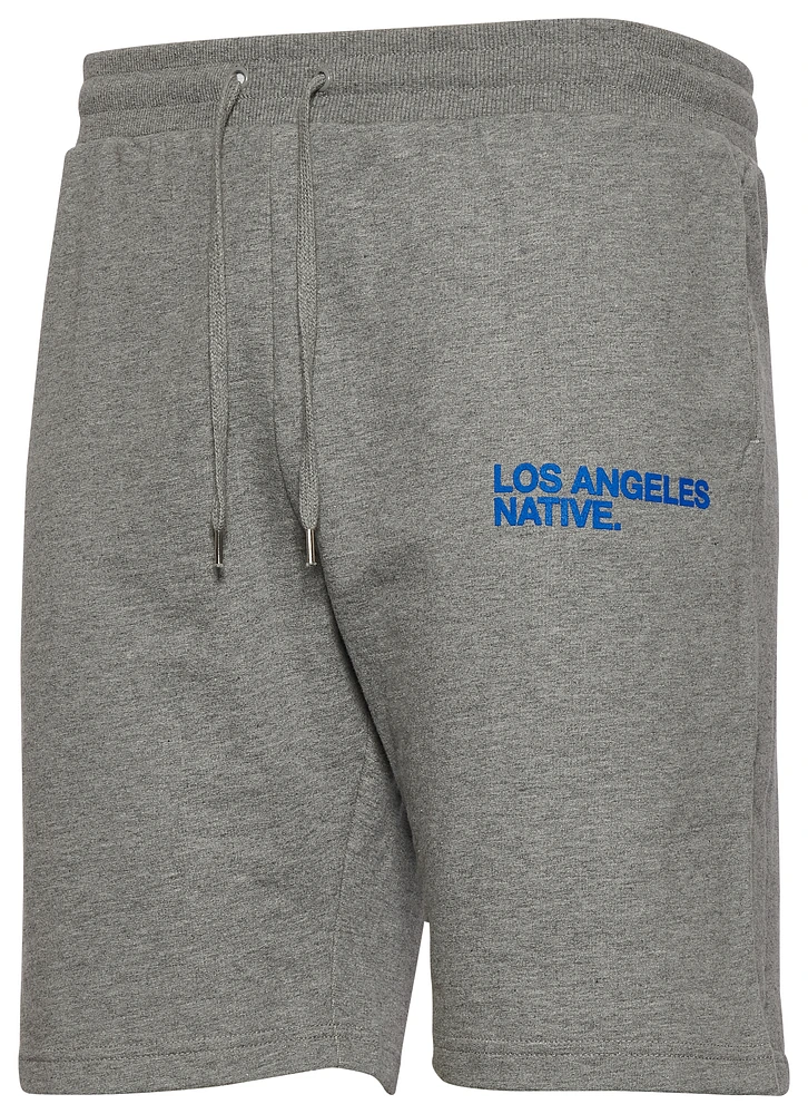 The Hometown Wave Mens Native LA Shorts - Heather Grey/Blue