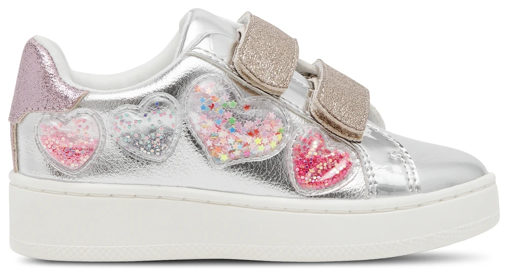 Steve Madden Girls TELECTRA SNEAKER - Girls' Toddler Shoes Silver/Multi