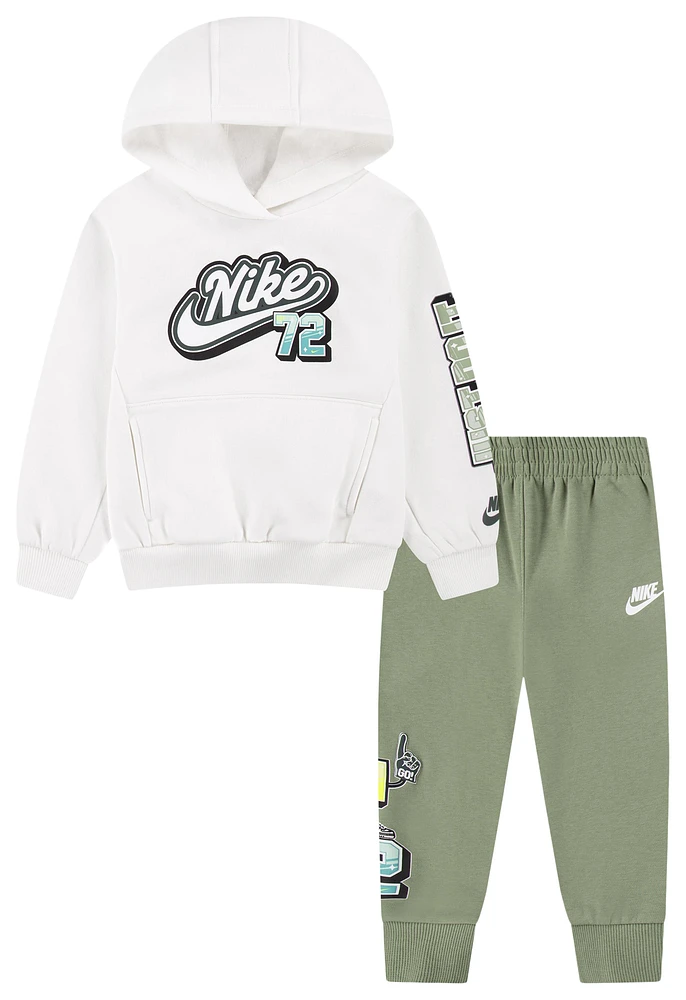 Nike Boys Step Up Your Game Fleece Set - Boys' Toddler Oil Green/White