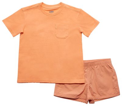 Preschool New York Mets Orange/Heather Gray Groundout Baller Raglan T-Shirt  & Shorts Set