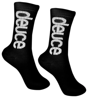 Deuce Mens Deuce Crew Socks - Mens White/Black Size L