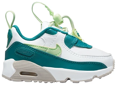 Nike Boys Air Max 90 - Boys' Toddler Running Shoes White/Barely Volt/Bright Spruce