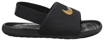 Nike Boys Nike Kawa Slides - Boys' Toddler Shoes Black/Metallic Gold Size 04.0