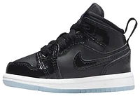 Jordan Boys Air 1 Mid SE - Boys' Toddler Basketball Shoes Black/White/Dark Concord