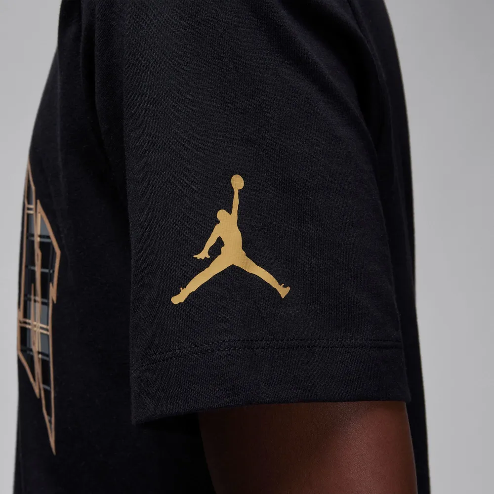 Jordan Mens Brand Hol Short Sleeve Crew - Gold/Black