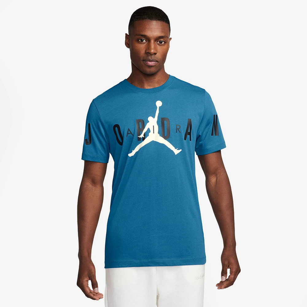 Jordan Mens Air Stretch Short Sleeve T-Shirt - Blue/Black