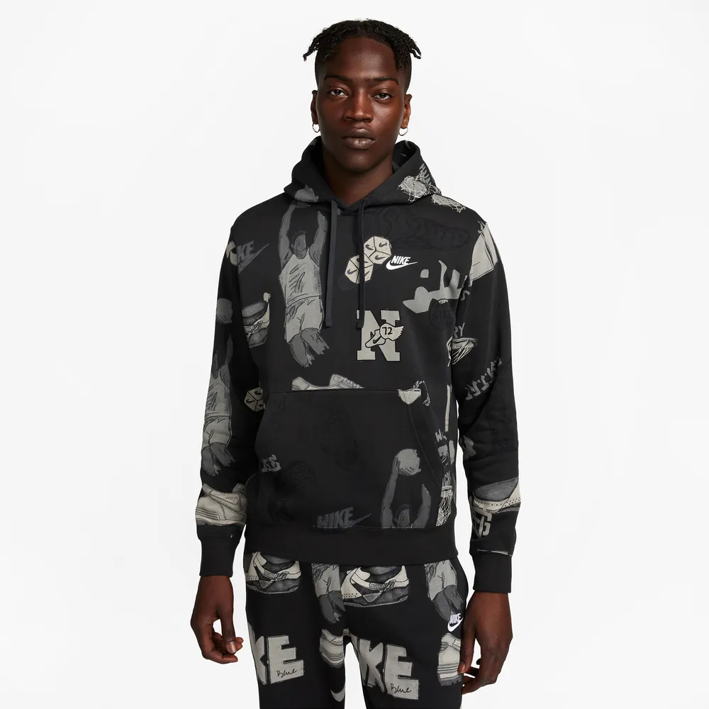 Nike Mens NSW Bold School PO Hoodie - Off Noir