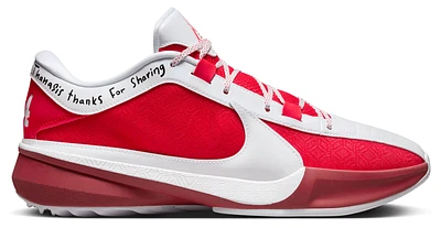 Nike Mens Zoom Freak 5 - Basketball Shoes University Red/White/Bright Crimson