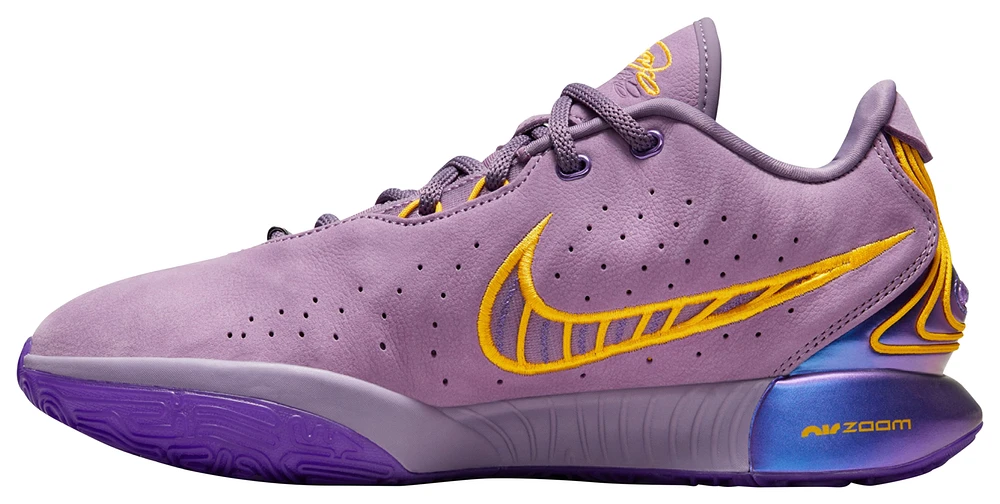 Nike Mens Lebron XXI - Basketball Shoes Violet Dust/University Gold