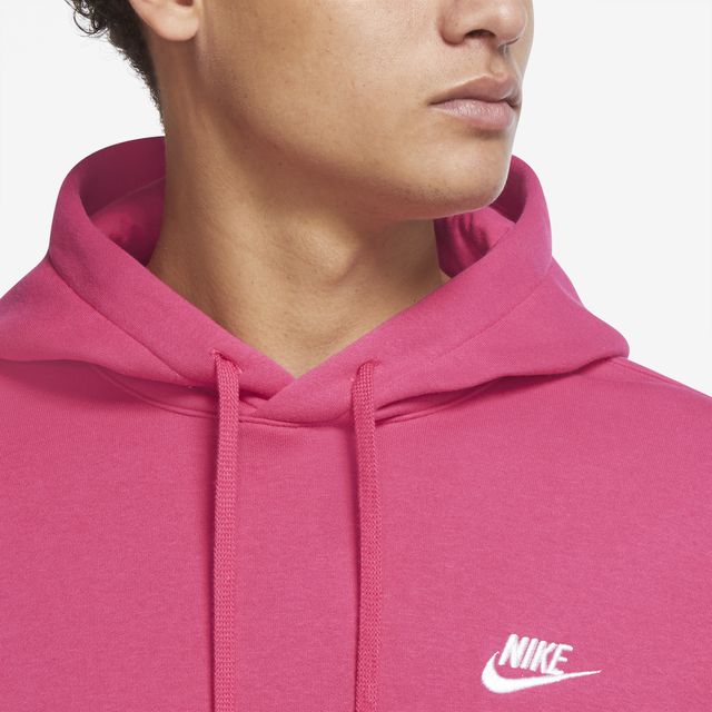 Nike Sportswear Essential Funnel-neck Fleece Pullover Hoodie In Pink, in  Red