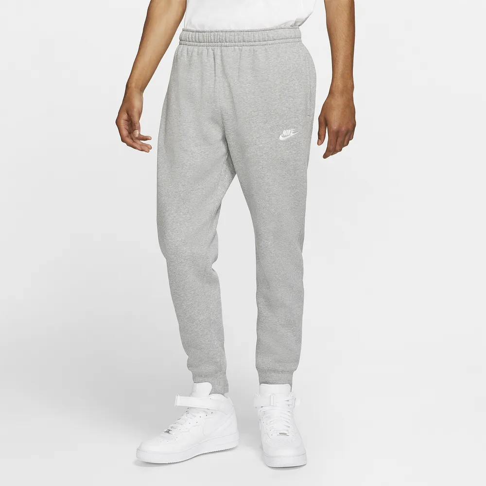 Nike Mens Club Joggers - Dark Grey Heather/White