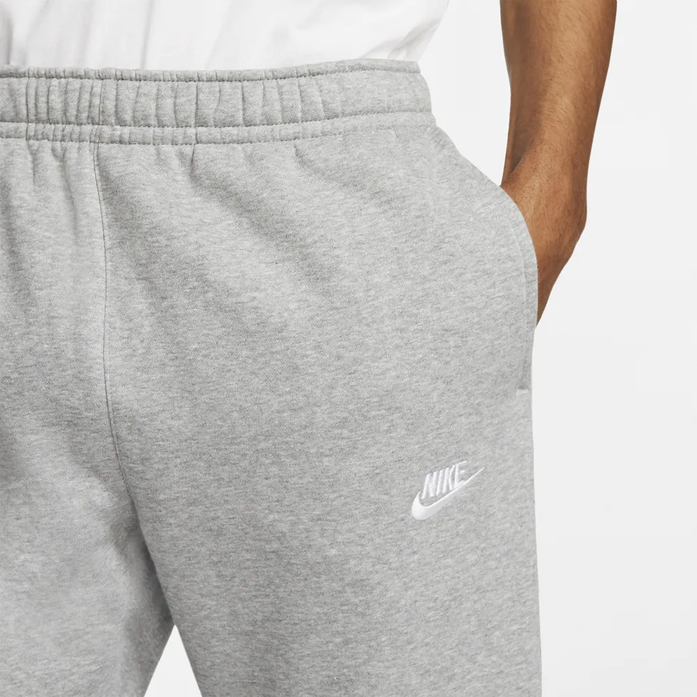 Nike Mens Club Joggers - Dark Grey Heather/White